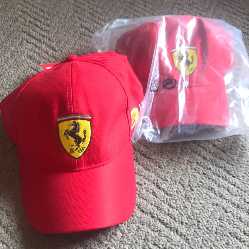 Ferrari official licensed hats (2 available).